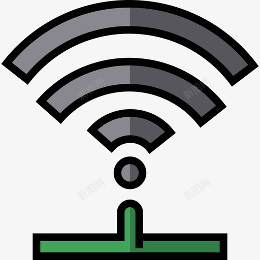 Wifi网络12线性颜色图标svg_新图网 https://ixintu.com Wifi 线性颜色 网络12