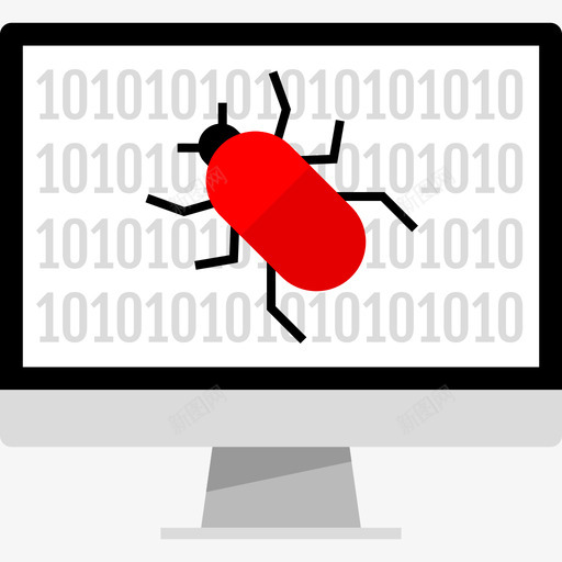 Bug互联网安全4扁平图标svg_新图网 https://ixintu.com Bug 互联网安全4 扁平