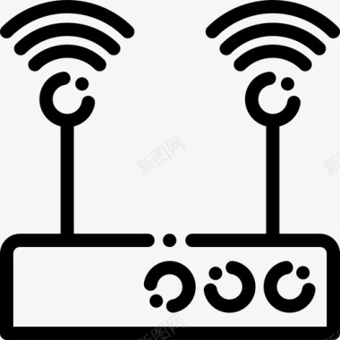 Wifi网络17线性图标图标