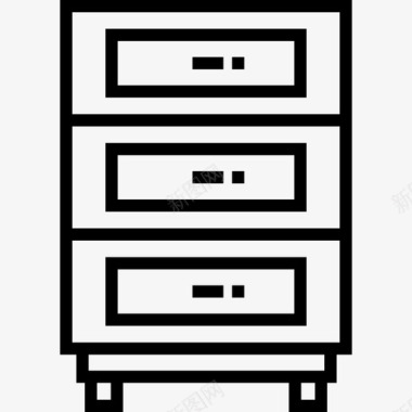 床头柜家用家具2线性图标图标