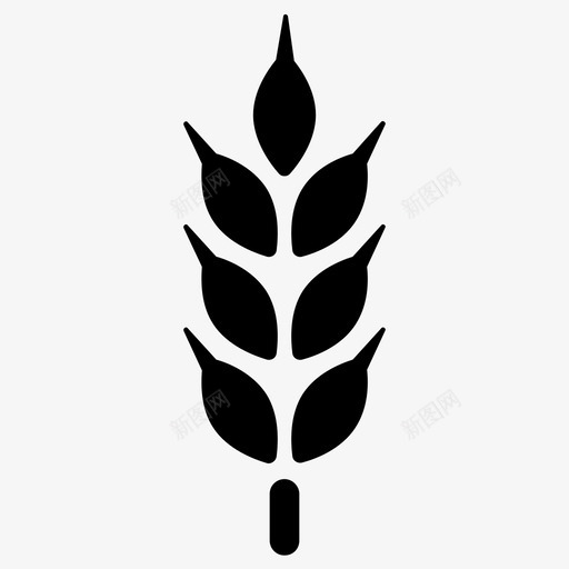小麦大麦面筋图标svg_新图网 https://ixintu.com 大麦 天然林 小麦 树叶 树木 植物 生态园林 粮食 面筋