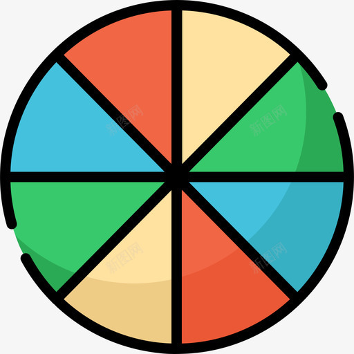 饼图信息图6线性颜色图标svg_新图网 https://ixintu.com 信息图6 线性颜色 饼图