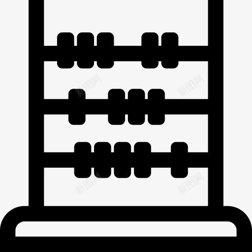 算盘知识10直线图标svg_新图网 https://ixintu.com 直线 知识10 算盘