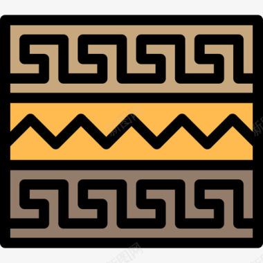 装饰物古希腊3线性颜色图标图标