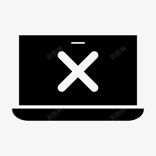 拒绝取消错误图标svg_新图网 https://ixintu.com 业务 修复 办公室 取消 工作 技术字形 拒绝 笔记本电脑 错误 问题