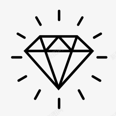 钻石商业时尚图标图标