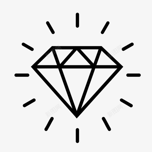 钻石商业时尚图标svg_新图网 https://ixintu.com 价值 商业 商业金融 时尚 珠宝 财富 钻石