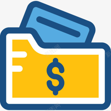 文件夹财务和支付双色图标图标