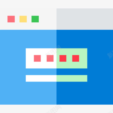 浏览器互联网安全8扁平图标图标
