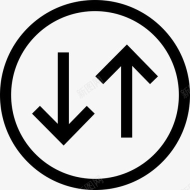 双向交通标志6线形图标图标