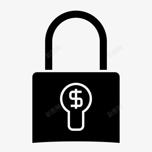 保密锁挂锁图标svg_新图网 https://ixintu.com 保密 安全 挂锁 财务 锁