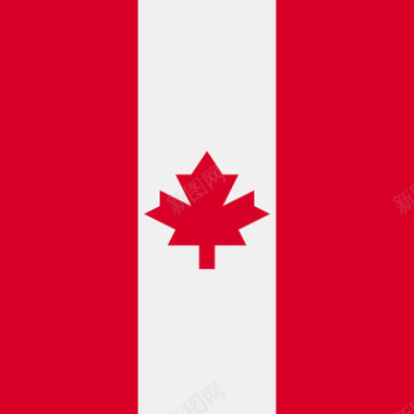 加拿大方形国家简单旗帜图标图标