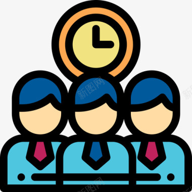 时间管理时间管理11线性颜色图标图标