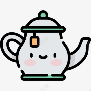 茶壶川维饮品3原色图标图标