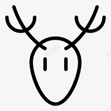 鹿头配件圣诞图标图标