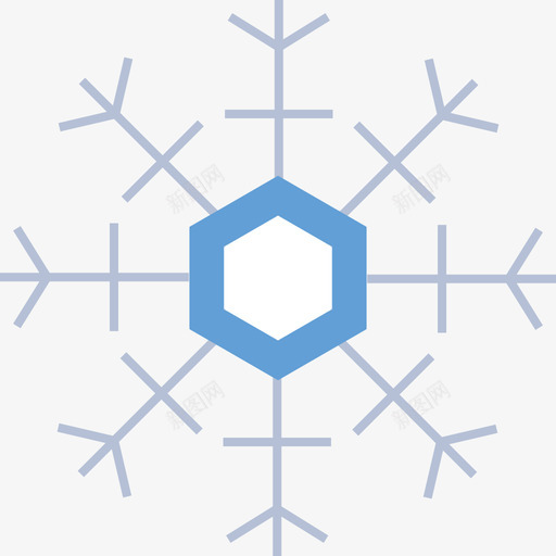 雪花天气65平坦图标svg_新图网 https://ixintu.com 天气65 平坦 雪花