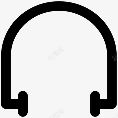 耳机音乐黑线图标图标