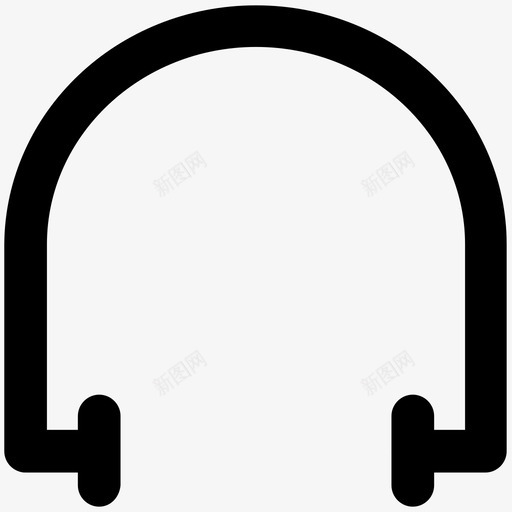 耳机音乐黑线图标svg_新图网 https://ixintu.com 耳机 音乐黑线图标