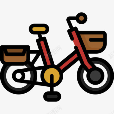 自行车邮局线颜色图标图标