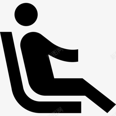 单色通知座椅图标图标