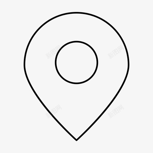 位置定位地图引脚图标svg_新图网 https://ixintu.com ios营销 位置 哪里 地图 地图引脚 定位 广告瘦图标