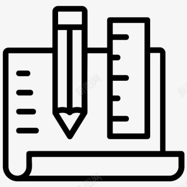 绘图工具艺术品平面图标图标