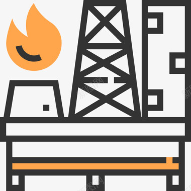 石油平台工业流程4黄影图标图标
