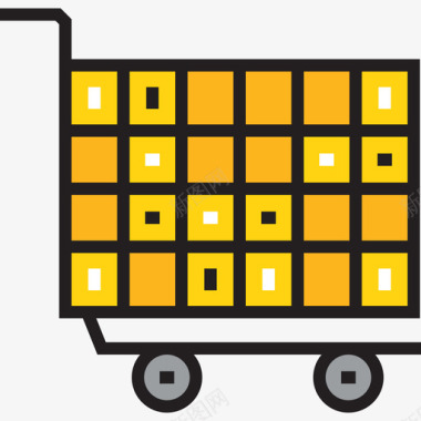 购物车购物中心13线性颜色图标图标