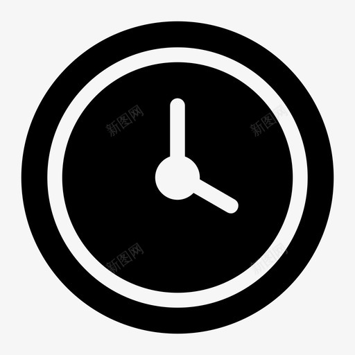 钟闹钟四点钟图标svg_新图网 https://ixintu.com 四点钟 手表 挂钟 时间 钟 闹钟