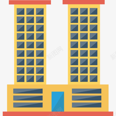 办公楼6号楼公寓图标图标