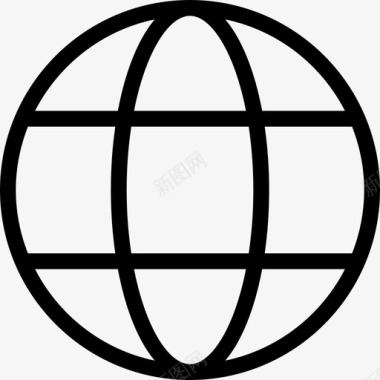 地球仪地图位置线性图标图标