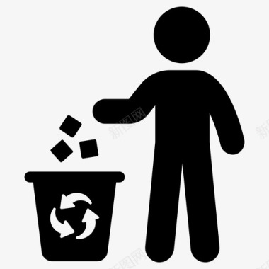 回收回收站可回收图标图标