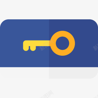钥匙卡钥匙和锁2扁平图标图标
