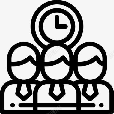 时间管理时间管理12线性图标图标
