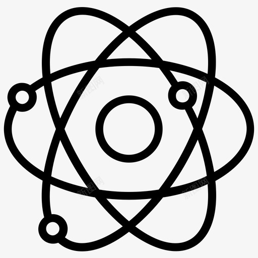 原子电子物理图标svg_新图网 https://ixintu.com 原子 干元素线图标 物理 电子 科学