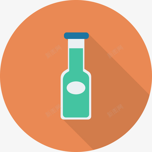 瓶子食品和饮料22圆形图标svg_新图网 https://ixintu.com 圆形 瓶子 食品和饮料22