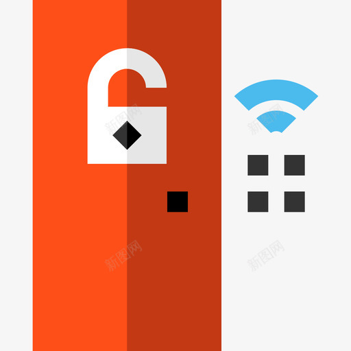 挂锁物联网16扁平图标svg_新图网 https://ixintu.com 扁平 挂锁 物联网16