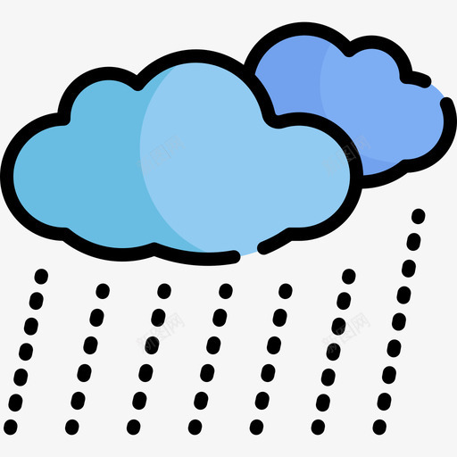 雨秋24线色图标svg_新图网 https://ixintu.com 秋24 线色 雨