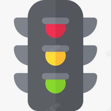 红绿灯位置13平坦图标图标