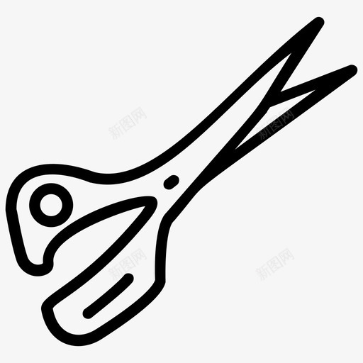 剪刀切割器织物剪图标svg_新图网 https://ixintu.com 切割器 剪刀 织物剪 缝纫和针线图标 裁缝剪 钳子