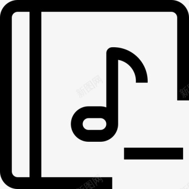 音乐文件音乐和声音3线性图标图标