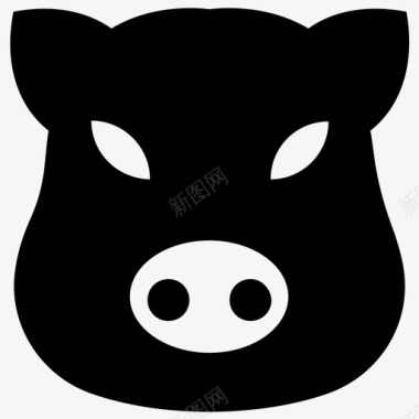 猪脸动物动物脸图标图标