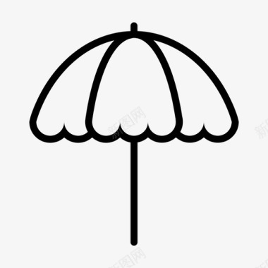 阳伞防护遮阳图标图标