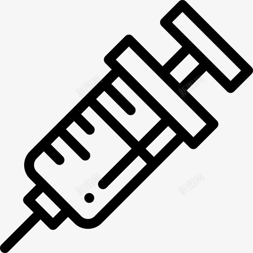 注射器兽医2号直线型图标svg_新图网 https://ixintu.com 兽医2号 注射器 直线型