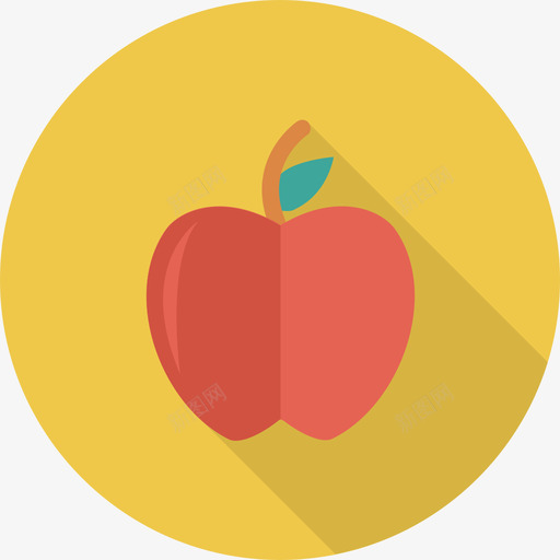 苹果食品和饮料22圆形图标svg_新图网 https://ixintu.com 圆形 苹果 食品和饮料22