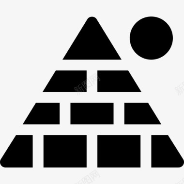 金字塔考古学8填充图标图标