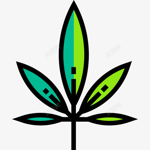 大麻嬉皮士7线性颜色图标svg_新图网 https://ixintu.com 大麻 嬉皮士7 线性颜色