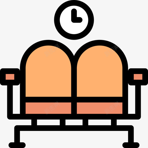 候机室12号机场线性颜色图标svg_新图网 https://ixintu.com 12号机场 候机室 线性颜色