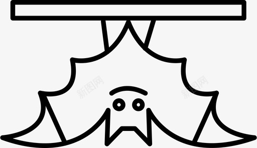 蝙蝠恐怖万圣节的标志图标图标