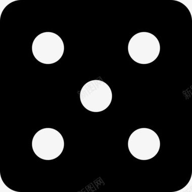 单色骰子16位图标图标